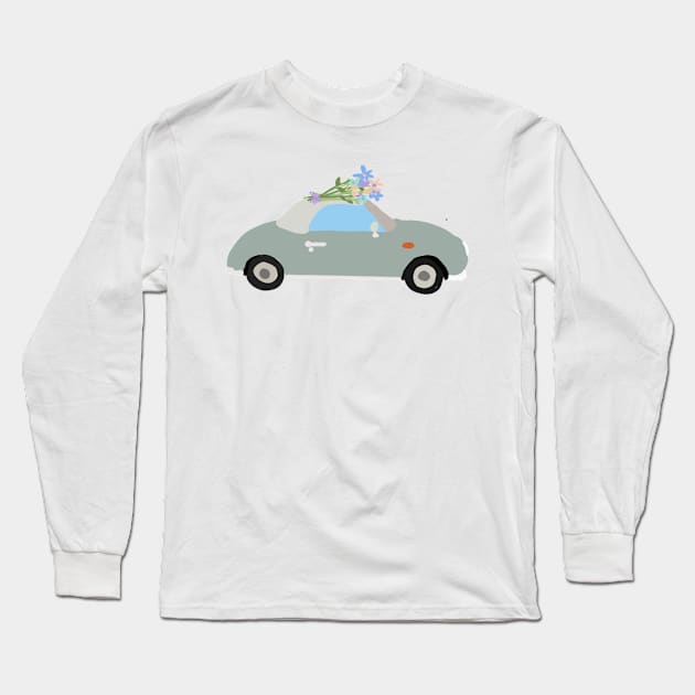 Flower car Long Sleeve T-Shirt by gremoline